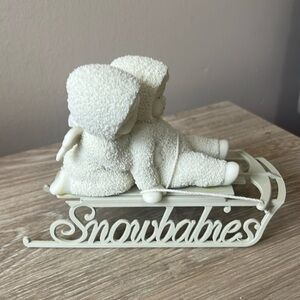 Department 56 Snowbabies “two little babies on the go” collectible Christmas